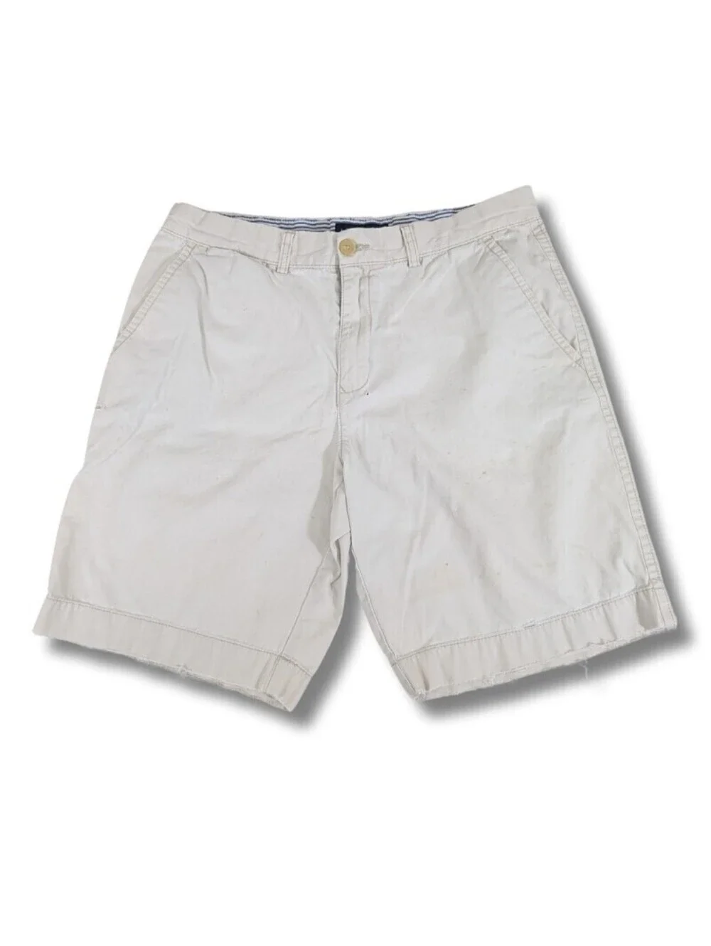 Tommy Hilfiger Men's Casual Khaki Chino Distressed Shorts Size 36